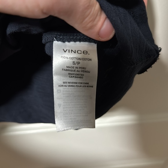 Vince coastal blue cotton slub SS henley size small - Picture 3 of 4